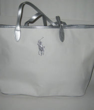 Load image into Gallery viewer, Women Ralph Lauren Tote Bag White Canvas Tote Bag Travel Weekender Gym Bag