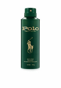 Ralph Lauren Polo Men Deodorant Body Spray 6.0 Oz  Polo Green New Small Dent