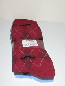 The Art of Shaving 3 Pack Men's Mustache Socks Brand New 3 Pairs of Socks