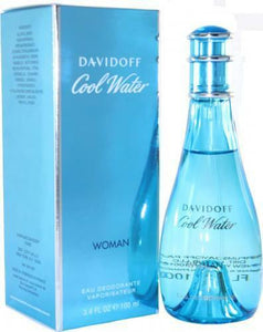 Cool Water by Zino Davidoff for Women. Deodorant Spray 3.4 Oz