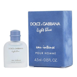 D&G Light Blue Eau Intense Pour Homme Men Mini Splash 0.15 Oz/4.5Ml