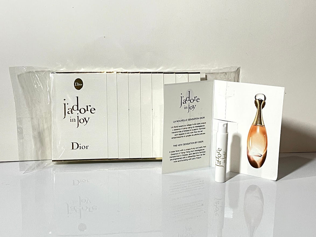 10 Pc x Christian Dior Jadore In Joy Women EDT Spray Vial 0.03 Oz/1.0 Ml On Card